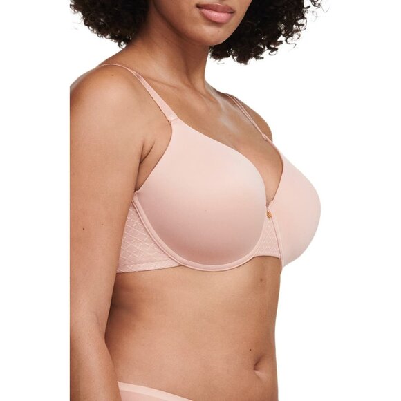 🆕CHANTELLE Norah Chic T-Shirt Underwire Bra 34DDDD Beige #16M6 - Picture 3 of 8